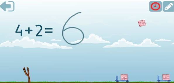 Gameplay screenshot from second grade math addition for Android