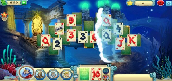 Gameplay screenshot from solitaire atlantis for Android