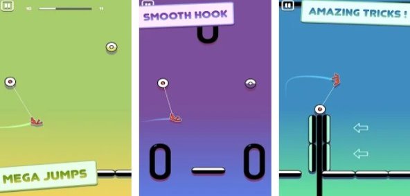 Gameplay screenshot from stickman hook for Android