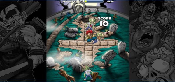 Gameplay screenshot from the zombie smasher for Android