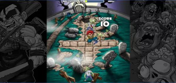 Gameplay screenshot from the zombie smasher for Android