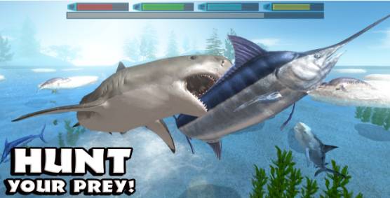 Gameplay screenshot from ultimate shark simulator for Android