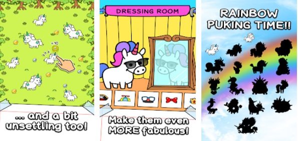 Gameplay screenshot from unicorn evolution fairy tale horse game for Android