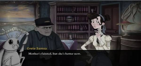 Gameplay screenshot from the metamorphosis interactive novel for Android
