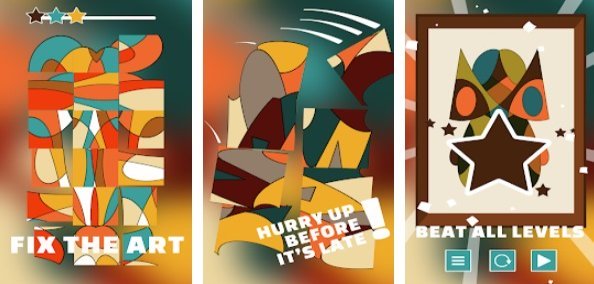 Gameplay screenshot from twisting art puzzle game for Android