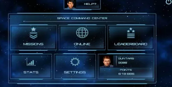 Gameplay screenshot from space battle for Android