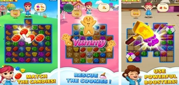 Gameplay screenshot from sweet road cookie rescue for Android