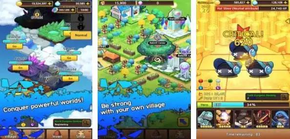 Gameplay screenshot from sword knights idle rpg for Android