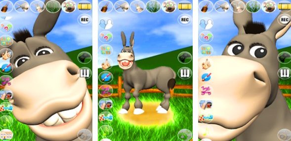 Gameplay screenshot from talking donald donkey for Android