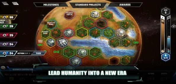 Gameplay screenshot from terraforming mars for Android