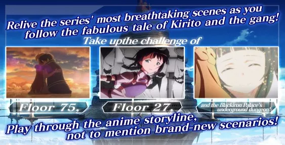 Gameplay screenshot from sword art online memory defrag for Android