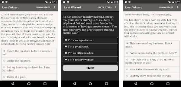 Gameplay screenshot from the last wizard for Android