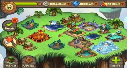 Gameplay screenshot from Tiny Monsters for Android