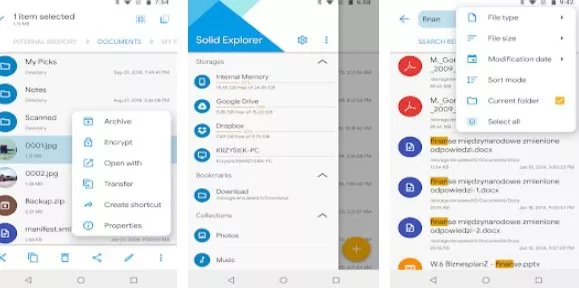 Gameplay screenshot from solid explorer file manager for Android