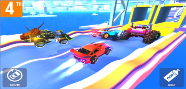 Gameplay screenshot from sup multiplayer racing for Android
