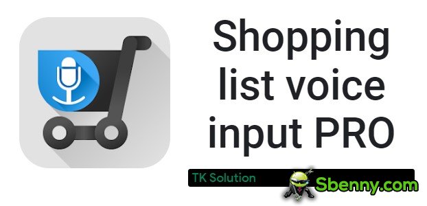 shopping list voice iinput pro