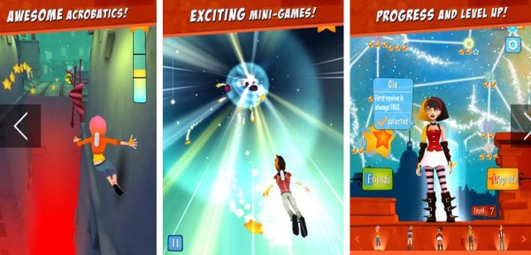 Gameplay screenshot from star chasers rooftop runners for Android