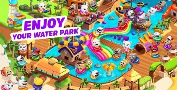 Gameplay screenshot from talking tom pool puzzle game for Android