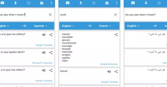 Gameplay screenshot from translate box translations from all translators for Android