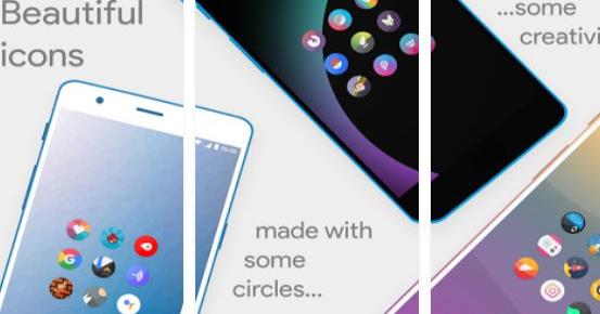 Gameplay screenshot from talitha round oreo adaptive icon pack for Android
