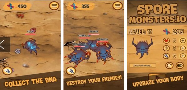 Gameplay screenshot from spore monsters io for Android