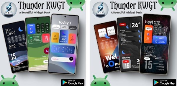 Gameplay screenshot from thunder kwgt for Android