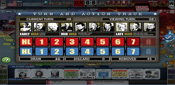Gameplay screenshot from twilight struggle for Android