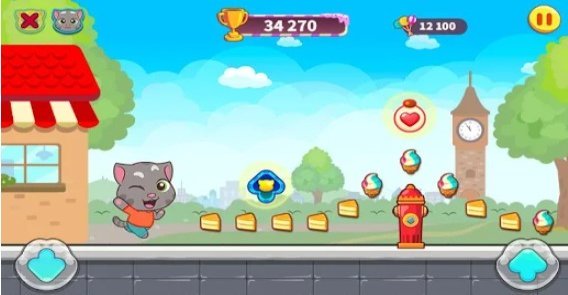Gameplay screenshot from talking tom candy run for Android