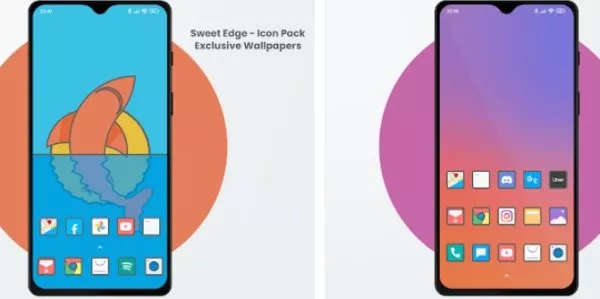 Gameplay screenshot from sweet edge icon pack for Android