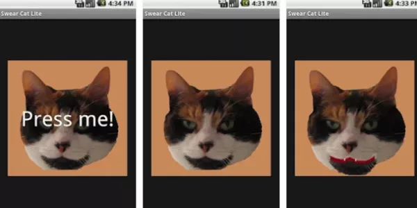 Gameplay screenshot from swear cat for Android