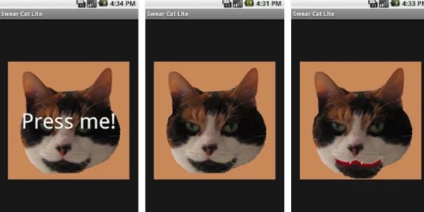 Gameplay screenshot from swear cat for Android