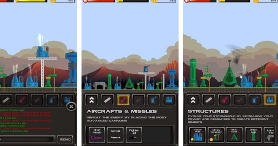Gameplay screenshot from stronghold2d multiplayer war and battle simulator for Android