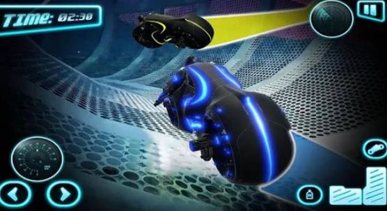 Gameplay screenshot from tron bike stunt racing 3d stunt bike racing games for Android