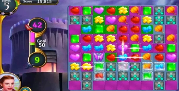 The Wizard of Oz Magic Match 3 Gameplay Screenshot