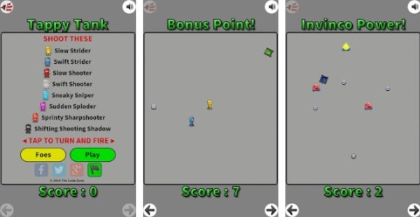 Gameplay screenshot from tappy tank for Android