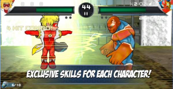Gameplay screenshot from superheros 3 fighting games for Android