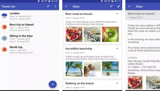 Gameplay screenshot from travel diary for Android
