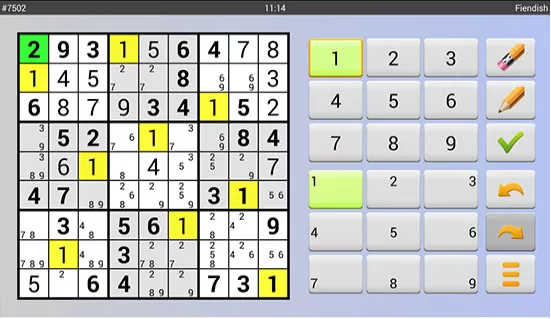 Gameplay screenshot from Sudoku 10 000 Plus for Android