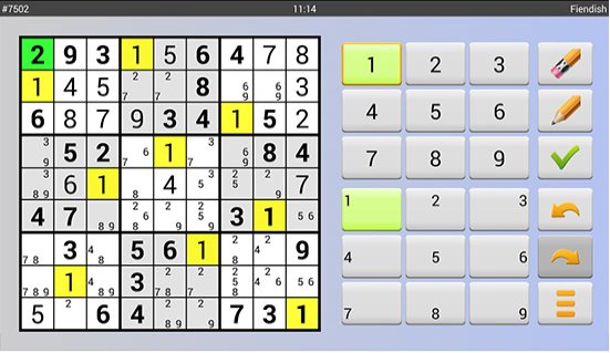 Gameplay screenshot from Sudoku 10 000 Plus for Android
