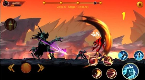 Gameplay screenshot from shadow fighter 2 shadow and ninja fighting games for Android