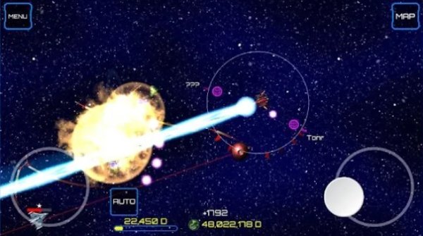 Gameplay screenshot from stella voyager for Android