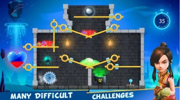 Gameplay screenshot from save the balls new adventure puzzle offline game for Android