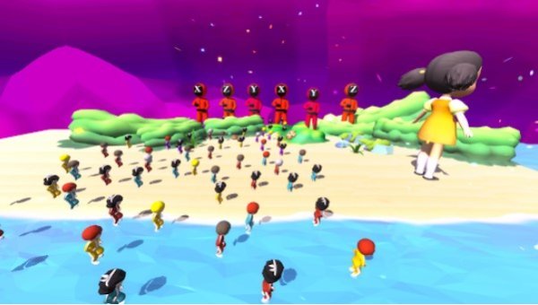Gameplay screenshot from squid game defense survival for Android