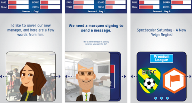 Gameplay screenshot from swipe manager Soccer for Android