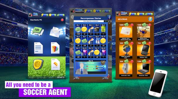 Gameplay screenshot from 2018 soccer agent mobile football manager for Android