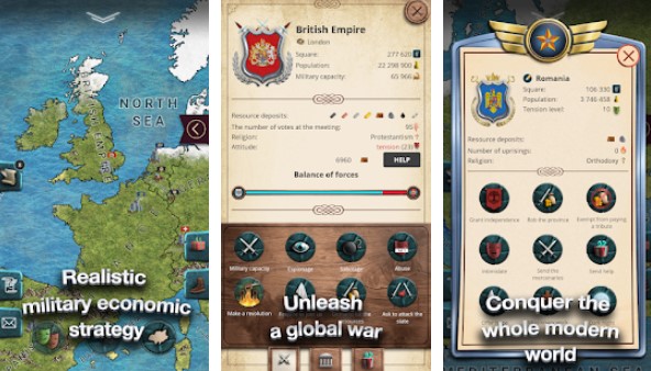 Gameplay screenshot from 20th century alternative history for Android