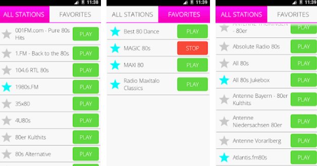 Gameplay screenshot from 80s music radio pro for Android