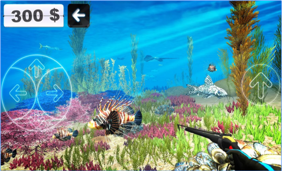 Gameplay screenshot from Spearfishing 3D for Android