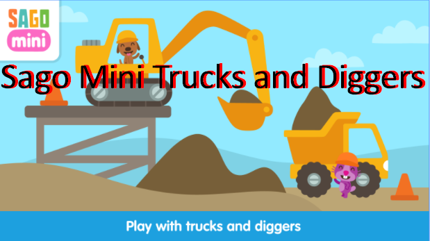 Mini caminhões e escavadores sago