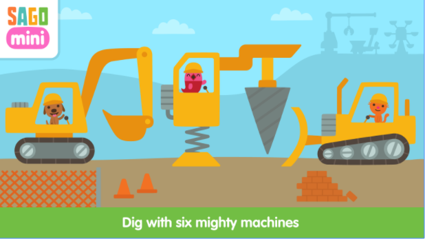 Gameplay screenshot from sago mini trucks and diggers for Android